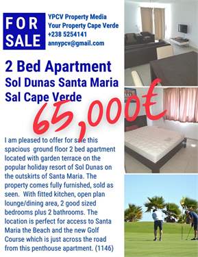 # 41628501 - £56,900 - 2 Bed , Santa Maria, Sal, Cape Verde